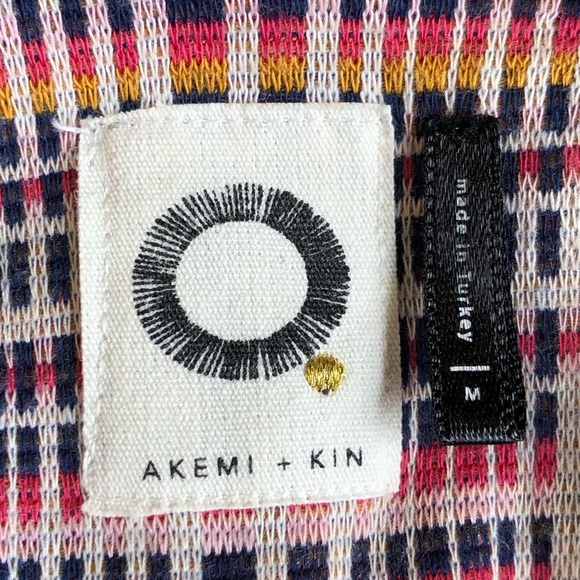 Akemi Kin by Anthropologie plaid drawstring waist, Cardi jacket - Picture 9 of 11